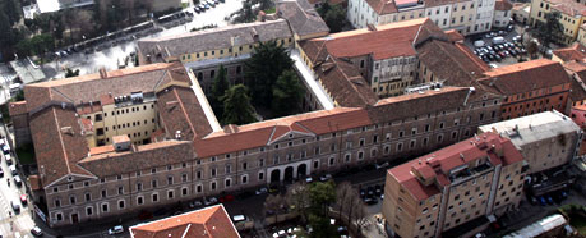 vista dall'alto dell'ospedale Giustinianeo